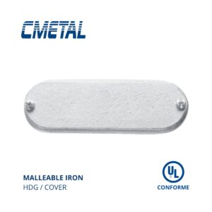 Tapa de Hierro P/Caja Condulet Form 5 Hierro 1/2″ a 4″, UL